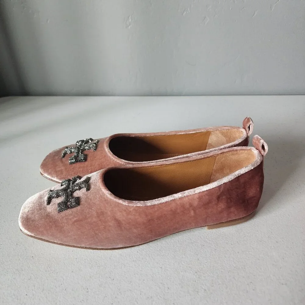 Tory Burch Velvet Ballet Flats "EUC" - Picture 9 of 16